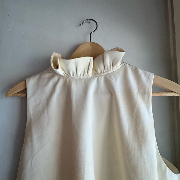 Tuckernuck Ivory Ruffle Neck Blouse - Picture 11 of 16